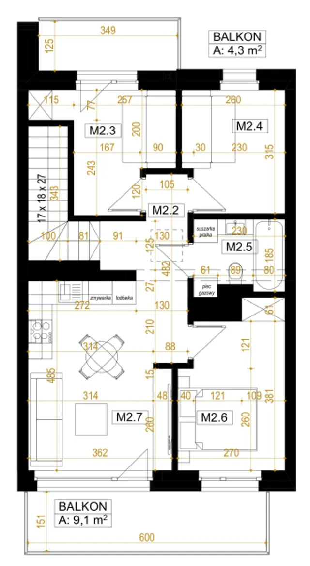 Mieszkanie B3M2 — BlackWood