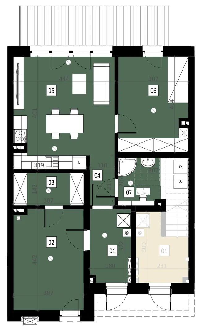 Mieszkanie B3.M1 — Zielona