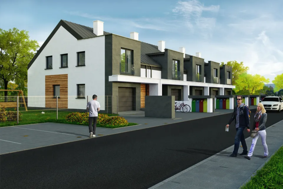 Wizualizacja segmentów od strony ogrodów