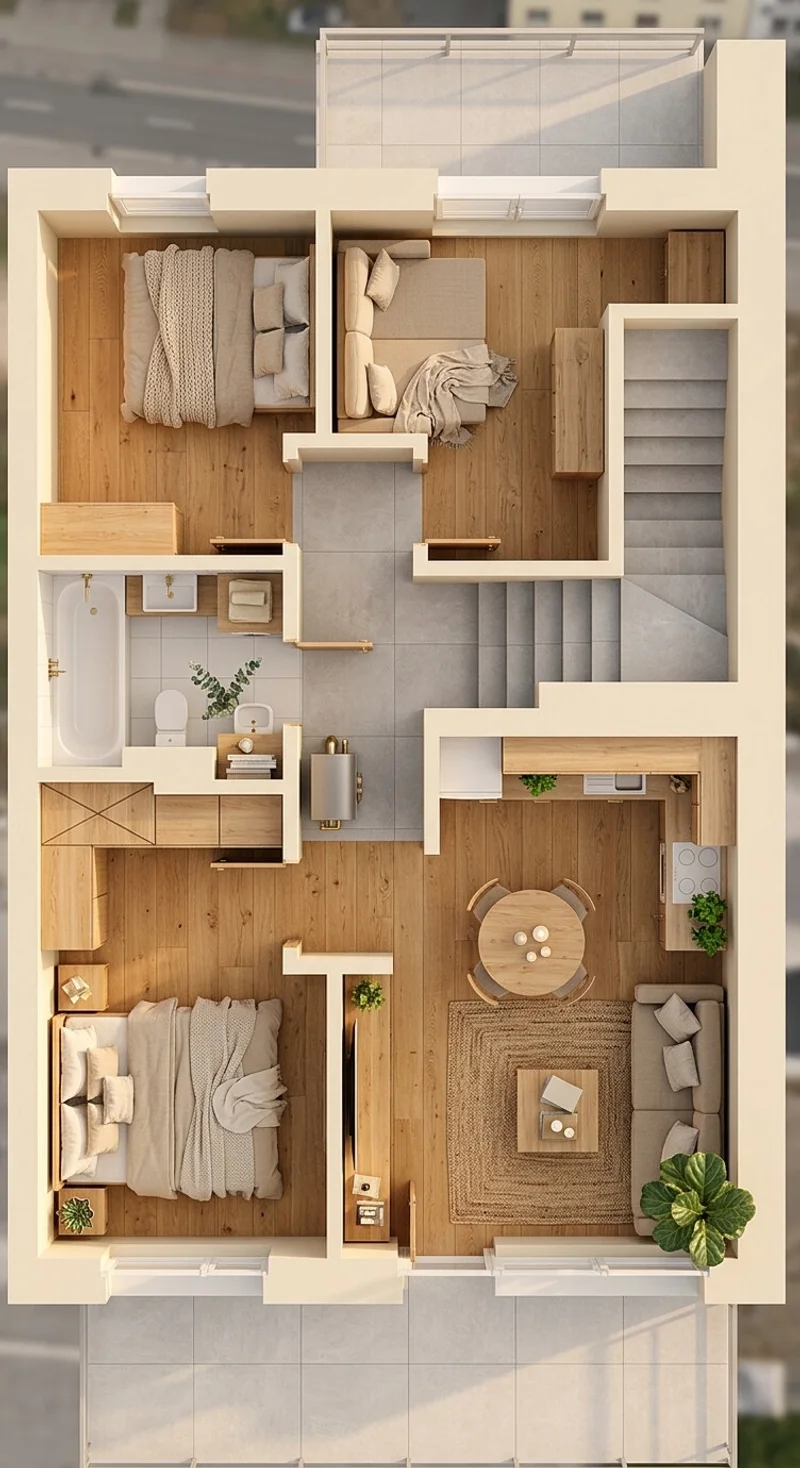 Wizualizacja 3D B4M2 — wariant 2