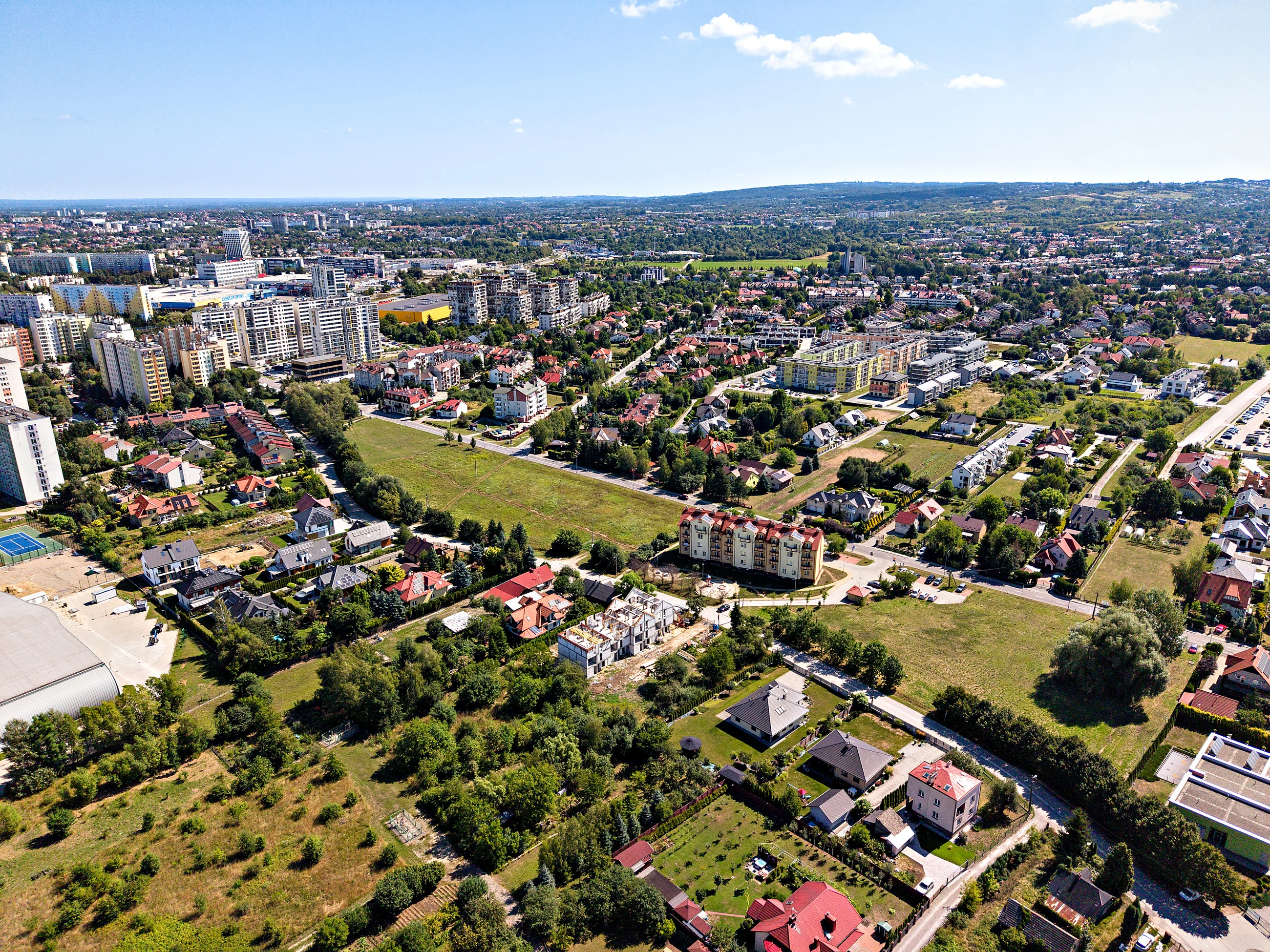 Tereny zielone na Drabiniance w Rzeszowie, sasiedztwo inwestycji Zielona
