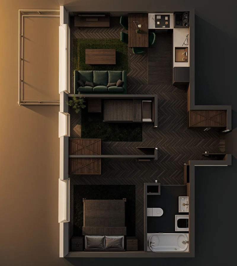 Wizualizacja 3D M13 — wariant 4