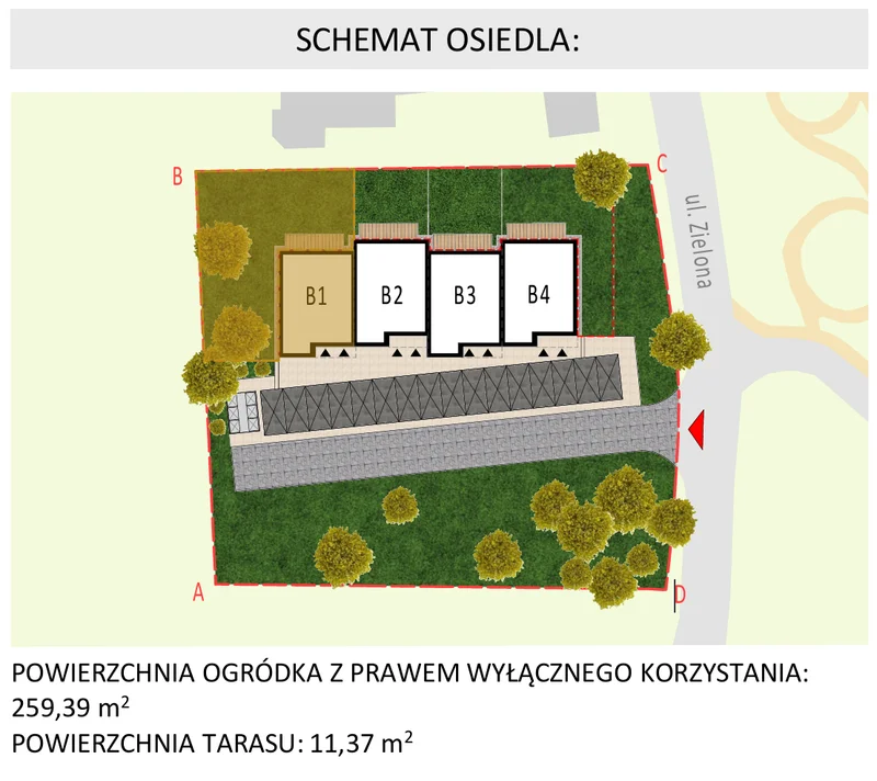 Lokalizacja B1.M1 na planie inwestycji